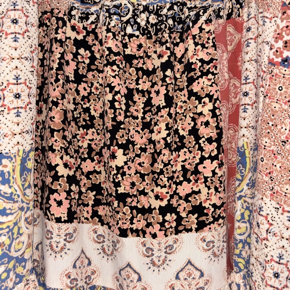 Altar’d State Patchwork Design Boho Mini Dress - Picture 7 of 7